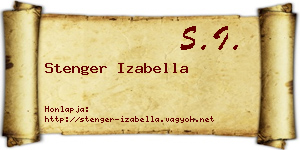 Stenger Izabella névjegykártya
