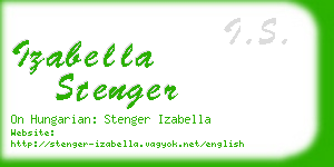 izabella stenger business card